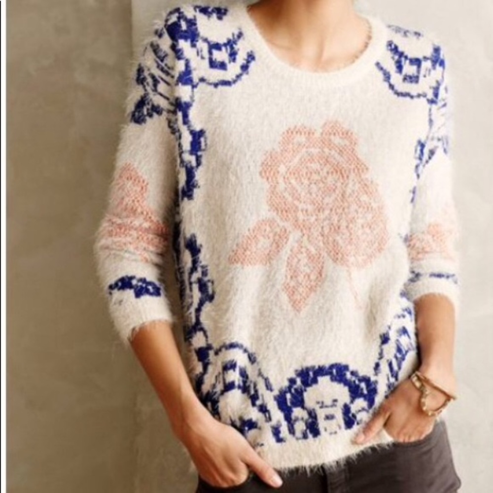 La Fee Verte “Feathered Scroll” Pullover